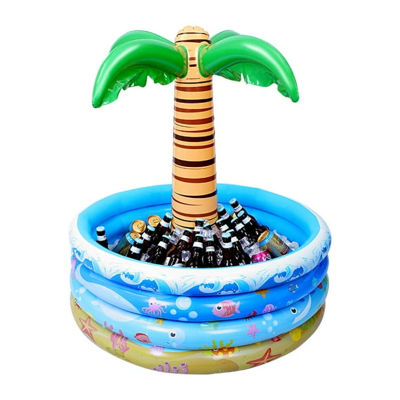 Toyvian Refroidisseur Gonflable Palmier, Refroidisseur Flottant pour Piscine d'Été, Fête à la Plage et Fête Hawaïenne
