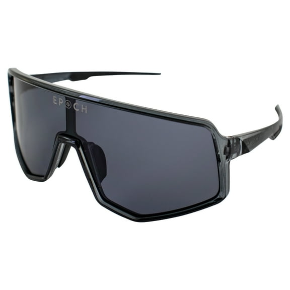 Epoch Eyewear L2 Sports Motorcycle Glasses Sunglasses Wraparound Single-Lens Crystal Gray Frame w/Smoke Lens