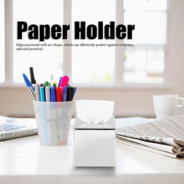 Tissue Box Paper Holder Electroplating Toilet Paper Box Tissue Dispenser Box For Kitchen Bedroom