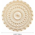 thumbnail image 2 of [6 Pack Round PVC Placemats, Hollow Placemat with Mandala Pattern, Non-Slip Mat, Washable, Heat Resistant for Kitchens, Restaurants and Hotels - Gold, 2 of 5