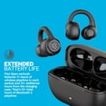 thumbnail image 4 of Auriculares abiertos JLab Flex, negros, diseño de puño con clip, libertad de audio inalámbrica de oído abierto, ajuste sin esfuerzo, escucha segura, Bluetooth multipunto, personalización con la aplica, 4 of 5