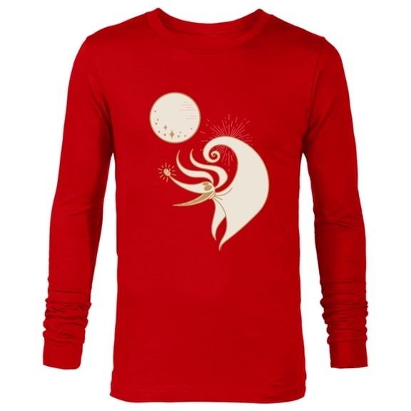 Disney The Nightmare Before Christmas Zero and the Full Moon - Long Sleeve T-Shirt for Men - Customized-New Red