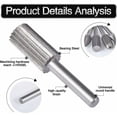 thumbnail image 4 of Double Cut Tungsten Rotary Tungsten Shank Filing/Engraving/Grinding Bits for Rotary Tools 6mm 6 Pieces, 4 of 5