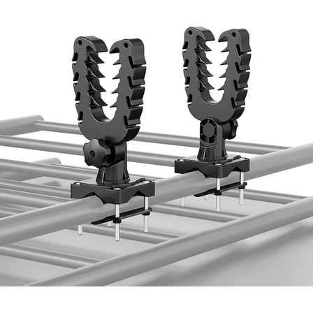 KEMIMOTO ATV Tool Rack Holder Tool Rack Mount Bow Rack Grips Black Compatible with Polaris Sportsman Can-Am Outlander Hunting Bike Treestand Mobility Scooter