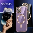 thumbnail image 6 of for iPhone 13 Mini Case,[Compatible with Magsafe],[10 FT Military Grade Drop Protection][Anti Yellowing] Slim Soft TPU Luxury Protective Phone Case for 13 Mini-Purple 8-IP13mini-07, 6 of 12