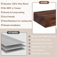 thumbnail image 3 of 60 inch Rustic Handcrafted Solid Mantel Shelf for Over Fireplace - Wall Mounted Floating Mantel Shelf with Invisible Brackets, 3 of 7