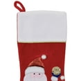 thumbnail image 3 of Northlight 20.5" Red and White Glittered Santa Claus and Reindeer Christmas Stocking, 3 of 7