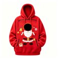 thumbnail image 2 of Christmas Pet Pouch Hoodie Men Women Long Sleeve Cute Graphic Loose Hooded Sweatshirt Pullover Tops Dog Cat Carrier Hoodie, 2 of 6