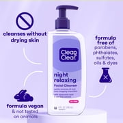 Clean & Clear Night Relaxing Oil-Free Night Face Wash, 8 fl. oz