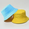 thumbnail image 4 of Dujiujun Bucket Hat Folding Sun Protection Double-sided Wear Wide Brim Unisex Sun Hat for Vacation, 4 of 8