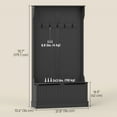 thumbnail image 3 of HOMCOM Arbre de Hall avec Banc de Rangement et Porte-Manteau pour Entrée, 3 of 10