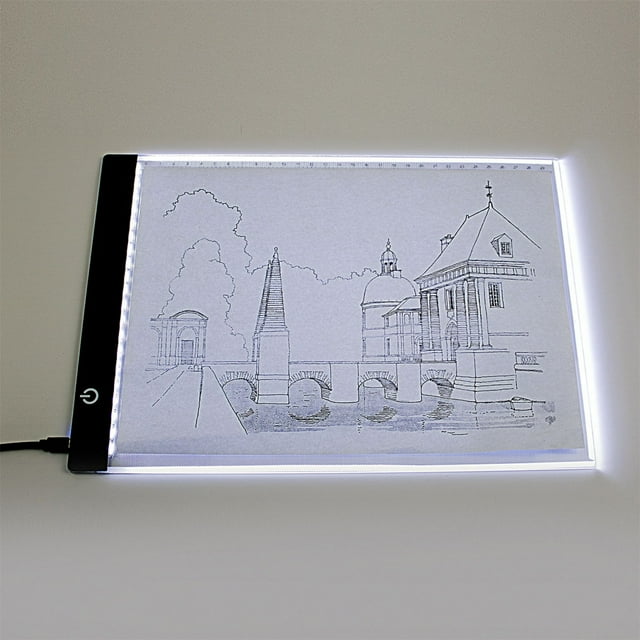 TopLLC LED A4RS Painting Tracing Board Copy Pad Panel Third gear dimming Art Stencil