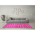 thumbnail image 3 of Ahgly Company Indoor Round Abstract Pink Modern Area Rugs, 5' Round, 3 of 4