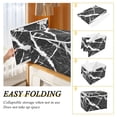 thumbnail image 4 of 16.5x12.6x11.8in Foldable Flip-Top Storage Bin, Dustproof Magic Tape Closure, Ideal for Home & Toy Organization，Black and White Marble, 4 of 7