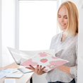 thumbnail image 6 of Haosy Hardcover 3 Ring Binder 1.5 Inch Ring Decorative Binder Organizer for Home School Office, Pink Cow and Strawberry, 6 of 10