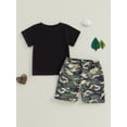 thumbnail image 6 of BemeyourBBs Toddler Baby Boys Birthday Outfits 2nd Birthday 2 Years Old Clothes Short Sleeve Letter Print T Shirt Tops and Camouflage Shorts Set Boys Summer Clothing, 6 of 9