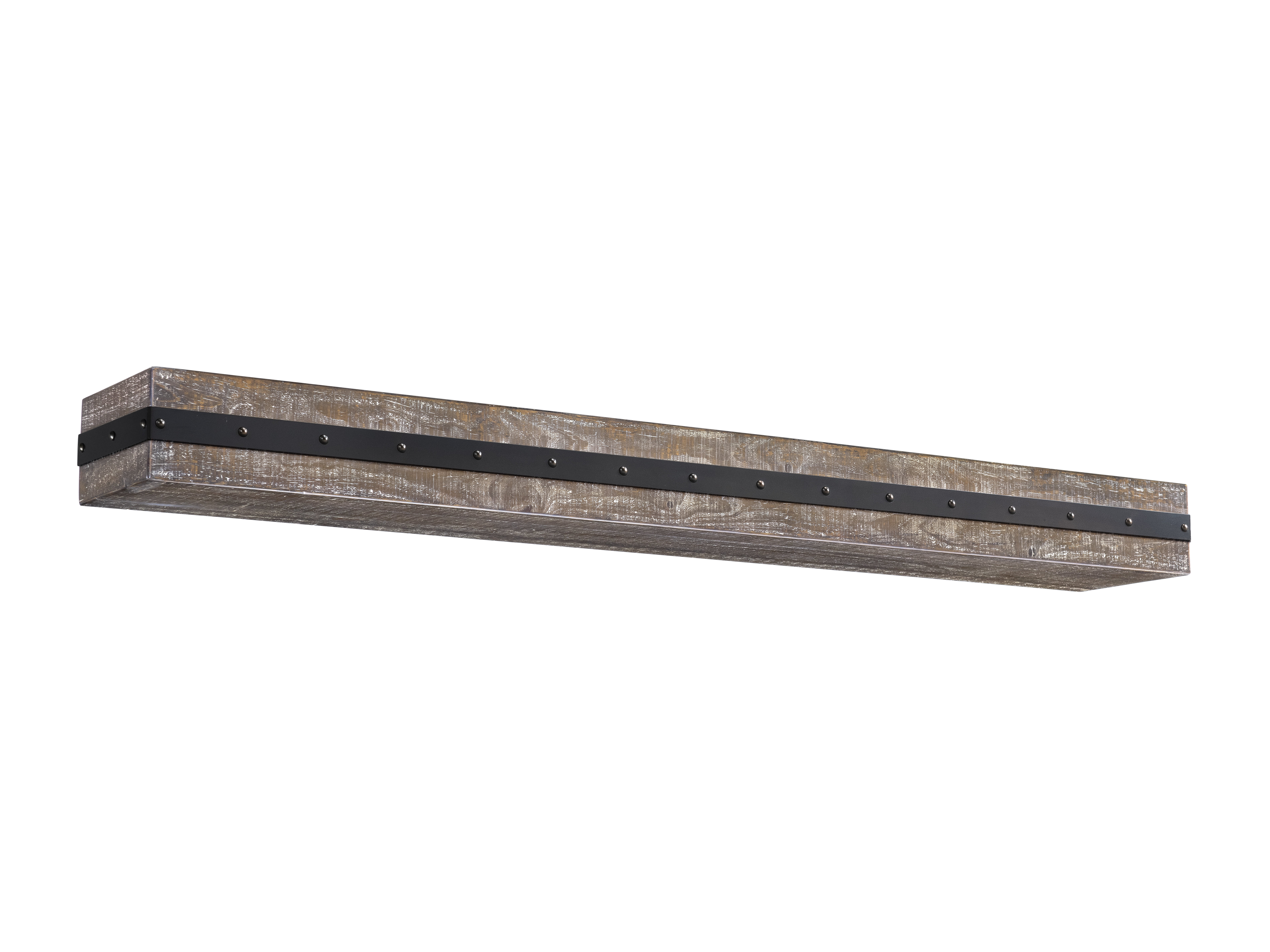 The Bedford 48" Pine Wood Mantel Shelf Gristmill Finish