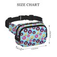thumbnail image 4 of Fotbe Donuts Cangurera Cuadrada con Estampado de Doble Capa, Bolsa de Cintura Ajustable Mini para Hombres y Mujeres, 4 of 9