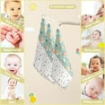 thumbnail image 2 of Coolnut 3 PCS Cute Animals Stars Baby Muslin Washcloths, Fox Rainbow Face Towel Burp Cloths Ultra Soft Absorbent Cotton Bath Wipes Towels for Newborn Boys Girls, 2 of 6