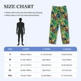 thumbnail image 2 of Mens Pajama Pants - Soft Sleep & Lounge Pants for Men, Cute Lizard Chameleon Banana Leaf Cuteness Casual PJ Bottoms Pants with Pockets, 2 of 5