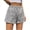 Black #24, variant on Women's Striped Print Shorts High Waisted Elastic Waist Wide Leg Loose Casual Shorts M