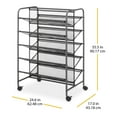 thumbnail image 5 of Whitmor 5-Tier Metal Rolling Shoe Rack, 2-Sided Closet Shoe Cart, Space-Saving Design, 30-Pair Capacity, Gunmetal Gray, 5 of 6