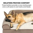 thumbnail image 6 of FurHaven Pet Products Faux Fleece & Chenille Pillow Sofa Pet Bed for Dogs & Cats - Cream, Medium, 6 of 10