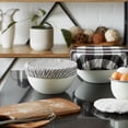thumbnail image 3 of Contemporary Home Living Farmhouse Reusable Round Woven Dish Covers - 10.25" - White and Black- Set, 3 of 3