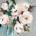 thumbnail image 2 of Lera  15x15 White Modern Wood Framed Museum Art Print Titled - Pale Pink Bouquet I, 2 of 4