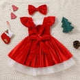 thumbnail image 4 of URMAGIC Christmas Toddler Girl Dress Outfits Long Sleeve Tulle Tutu Toddler Baby Girl Christmas Dress Clothes 1-7 Years, 4 of 7