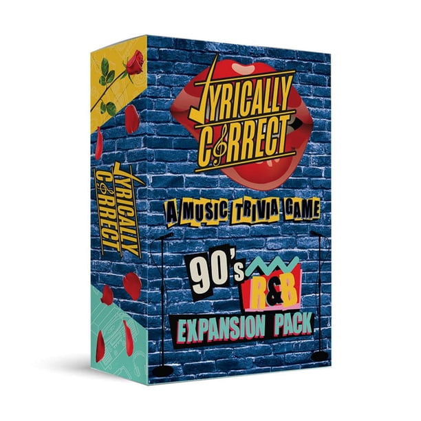 Juego de cartas Expansion Pack Music Trivia Lyrically Correct de los 90