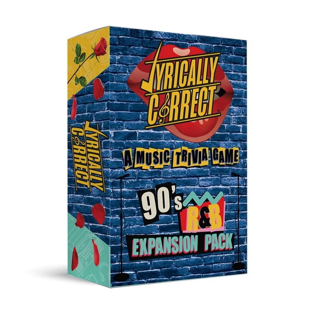 Juego de cartas Expansion Pack Music Trivia Lyrically Correct de los 90