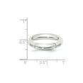 thumbnail image 3 of Gem & Harmony Ladies or Mens Platinum 4mm Comfort Fit Polished Wedding Band Ring for Women, 3 of 4