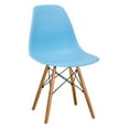 thumbnail image 3 of Mod Made Paris Tower Dining Side Chair With Wood Legs- Set Of 2 (White), 3 of 10