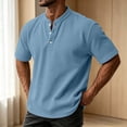 thumbnail image 4 of VEXRO Waffle Henley Tee Tops for Men Classic Fit Short Sleeve Knit Button Shirts for Casual & Daily, 4 of 7