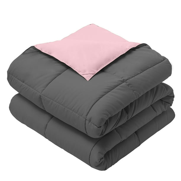 Ultra Soft Reversible Plush Down Alternative Blanket Oversize King