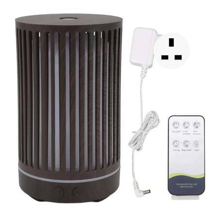 

Aroma Humidifier Silent Wood Grain Remote Control Essential Oil Diffuser Humidifier with Ambient Light 200ml 100240V UK Plug