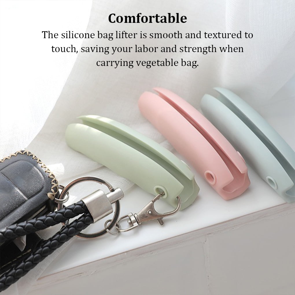 Strong silicone handle carrier 4 Pcs Plastic Bag Holder Carrier Strong Silicone  Handle Carrier for Grocery Plastic Bag Shopping Bags Garbage Bag 