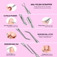 thumbnail image 4 of MORGLES Cuticle Remover Kit, 100/180 Nail File and Nail Buffer Blocks, 1 Pcs Rose Cuticle Oil and Professional Pedicure Manicure Tools, Nipper Cutter for Fingernails and Toenails, 4 of 8