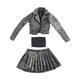 thumbnail image 3 of Conjunto de chaqueta corta, falda plisada y top de tubo a escala 1/6 Conjunto de traje corto en miniatura Gris negro, 3 of 9
