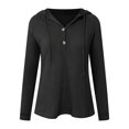 thumbnail image 6 of Godom Womens Hoodies Pullover Sweaters Tunic Tops for Women Loose Fit Dressy Oversized Sweatshirt with Buttons, 6 of 7