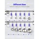 thumbnail image 2 of Measuring Cups and Spoons Set: U-Taste 18/8 Stainless Steel 10 Pieces Metal Stacking Kitchen Baking Cooking Food Measure Set 5 Cups 5 Spoons, 2 of 4