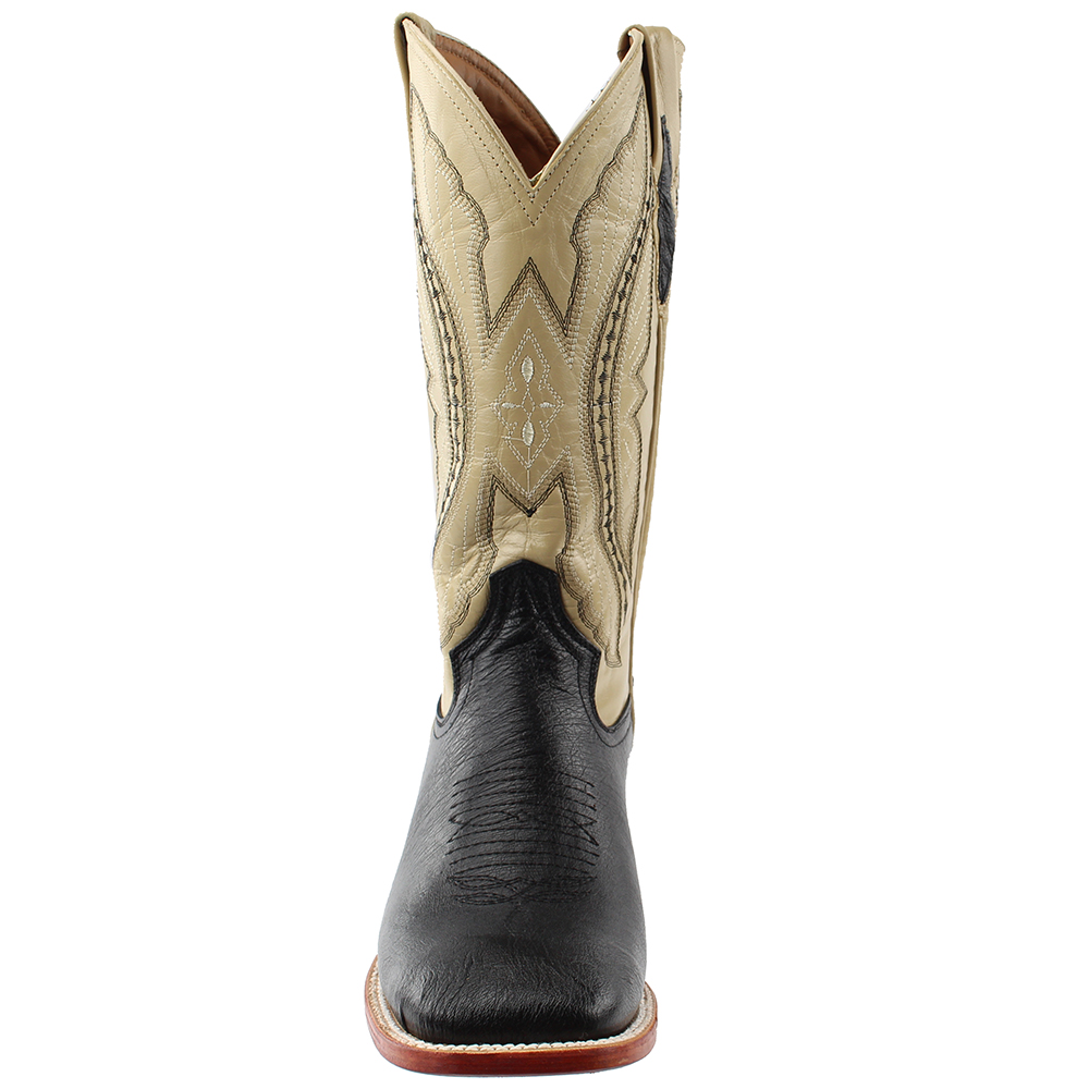 Men's Smooth Quill Ostrich Exotic Boot Square Toe - 1029309 - image 5 of 7