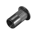 thumbnail image 6 of M5 Rivet Nuts Carbon Steel Zinc-Plated Knurled Flat Head Threaded Insert Nut Black 100 Pcs, 6 of 7