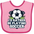 thumbnail image 3 of Inktastic I'd Rather Be Playing Soccer Boys or Girls Baby Bib, 3 of 4