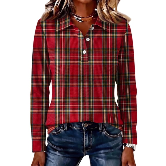 Women'S Knitted Collared Sweaters Long Sleeve V Neck Polo Shirts Winter Pullover Tops