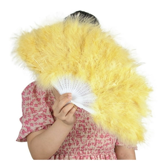 Turkey Feather Fans 50CM for Festival Wedding Performance Party Stage Dance Show Props Marabou Feather Fan