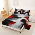 thumbnail image 2 of Homewish Watercolor Gradient Queen Sheets,Geometric Artwork Queen Sheet Sets,Black Red,4-Piece,1 Flat Sheet, 1 Fitted Sheet and 2 Pillowcases, 2 of 6