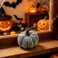 thumbnail image 6 of Orangide Pumpkin Decoration Velvet Fabric Simulated Pumpkin Ornament for Fall Thanksgiving Table Centerpiece Shelf Display, 6 of 7
