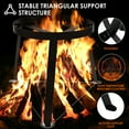 thumbnail image 4 of Wekvgz Campfires Tripod Stand Stable Fire Tripod Versatile Cast Iron Open Camping Tripod Heat Resistant Grill Open Fire Cooking Stand Folding Outdoor Fire Pit Stand for Outside, 4 of 10